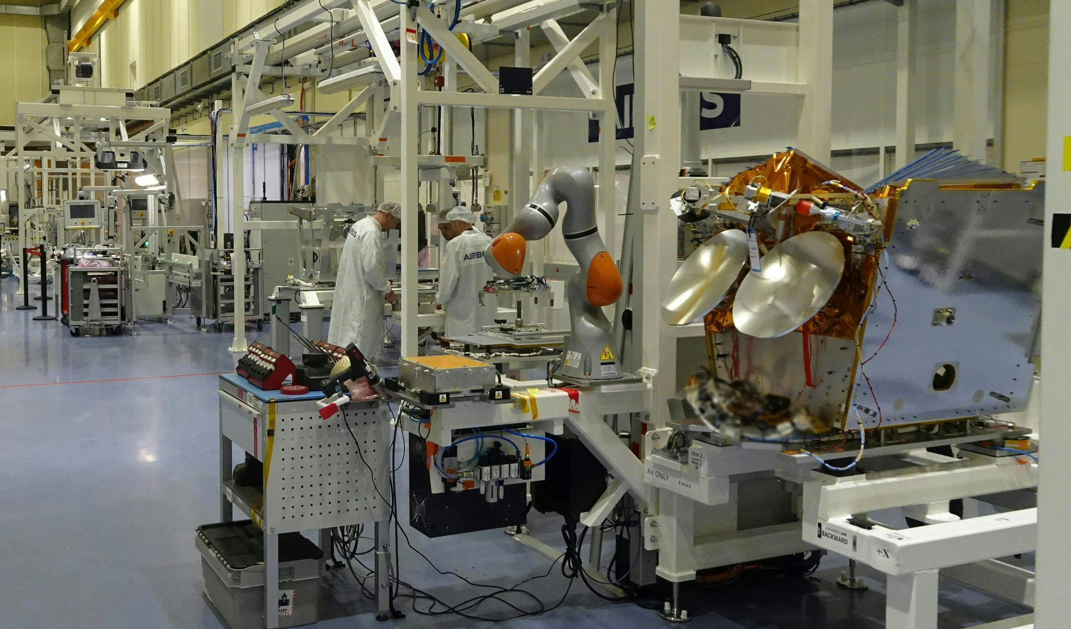 OneWeb satellite in production-Copyright Airbus Constellation Satellites